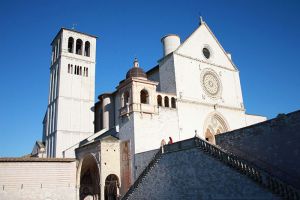 The Upper And Lower Sections Of  The Saint Francis Cathedral Of Assisi   Basilica Superiore Ed Inferiore Di San. Francesco Di Assisi